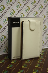 Калъф Флип за Sony Xperia M бял