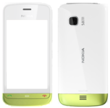 Панел Nokia C5-03 бял с зелено