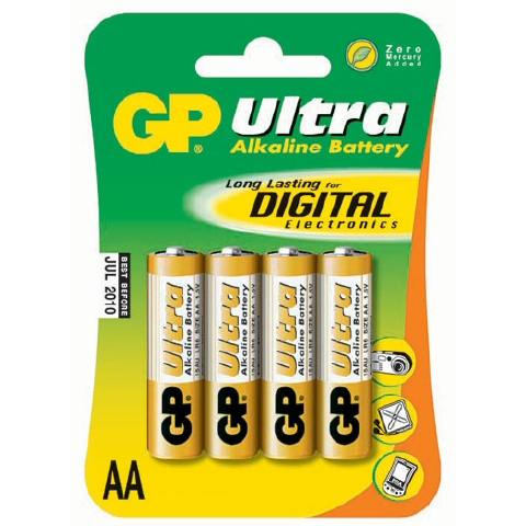 Алкална батерия UltraLR03 AAA ,4 броя в опаковка, 1.5V GP,GP24AU