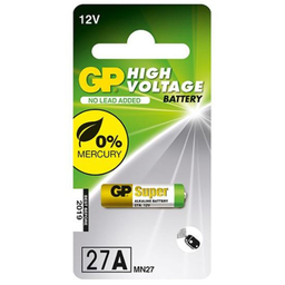 Алкална батерия 12V, за аларми, А27 GP, GP-BA-LR27-12V-1PK