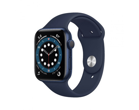 Apple Watch Blue Aluminum Case With Deep Navy Sport Band 44mm Series 6