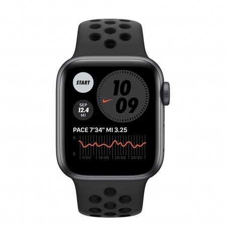 Apple Watch Space Gray Case With Nike Black Sport Band 40mm Series 6