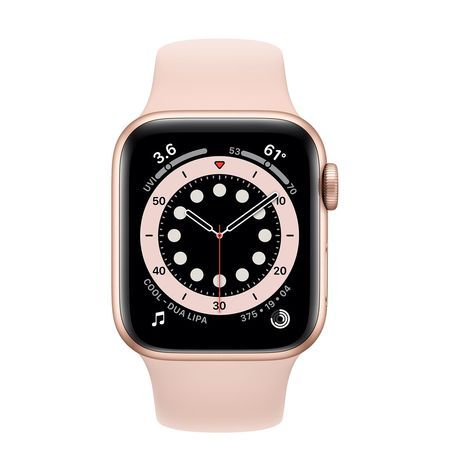 Apple Watch Se Gold Aluminum Case With Pink Sand Sport Band 40mm