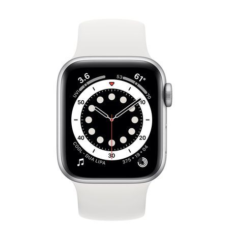 Apple Watch Se Silver Aluminum Case With White Sport Band 40mm