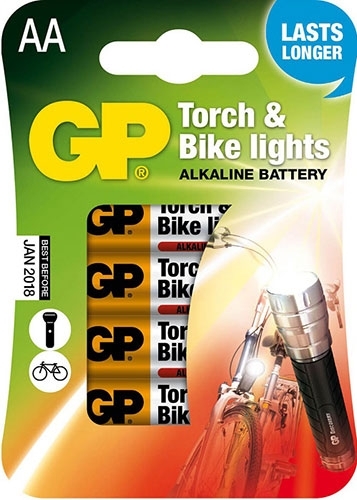 Алкална батерия LR03 AAA TL, за фенери и велосипеди, 4 броя в опаковка 1.5V, GP-BA-LR03-TL